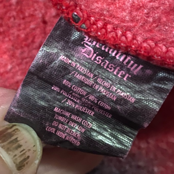 Beautiful Disaster Zip up Hoodie 1X - Picture 7 of 7